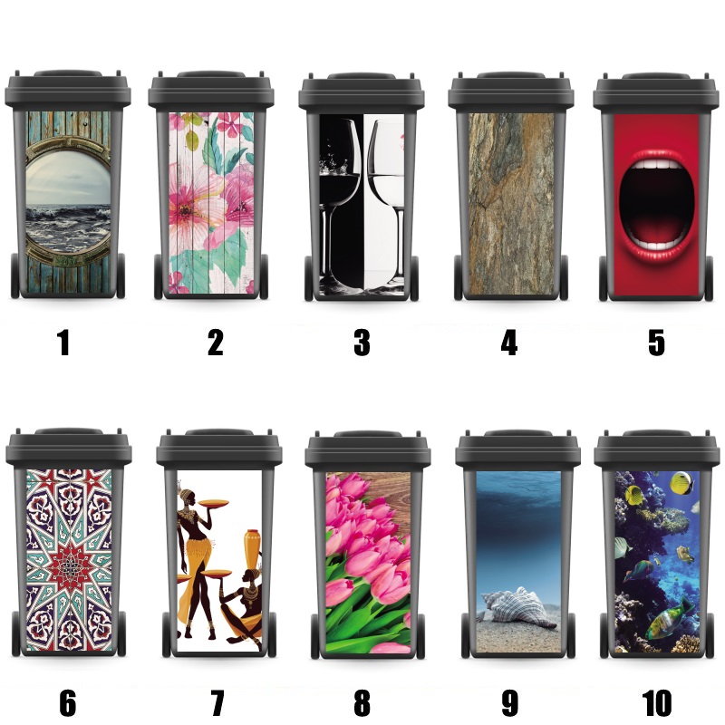 Popular DIY Rubbish Bin Sticker Vinyl Removable Waterproof Sticker Decals Ktichen Accessories Home Decoration Items