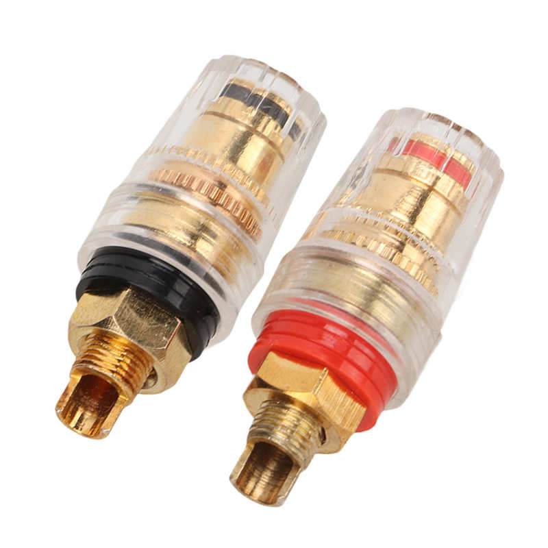 2pcs Inverter Terminal Red Black Compact Reliable Durable Stable Conductivity Easy Replaceable Electronic Accessories