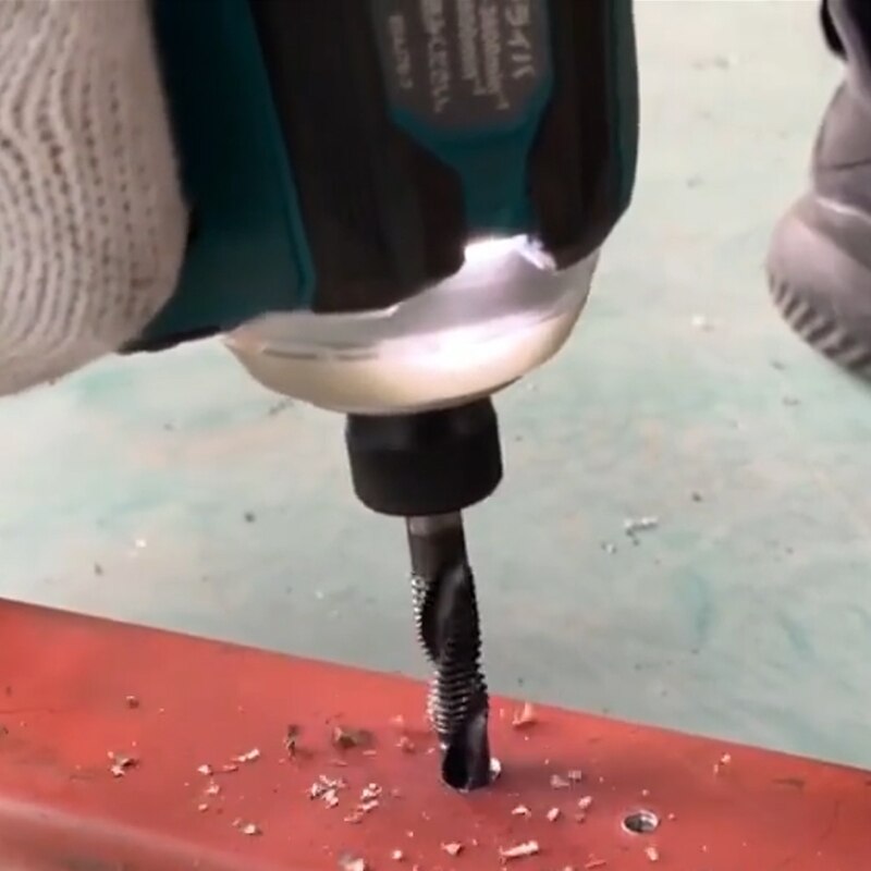 Metric 6-piece Suit Tap Diameter M3 M4 M5 M6 M8 M10 Hexagonal Shank Drilling and Tapping Integrated Composite Tap