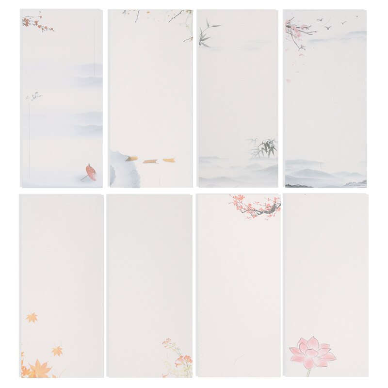 Papel de carta Xuan para caligrafía china, suministros de papelería, 8,5x19cm, 20 hojas por lote