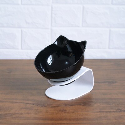 Orthopedic Anti-vomiting Cat Feeder Dog Bowl Transparent AS Material Non-slip Food Bowl With Protection Cervical Transparent Cat
