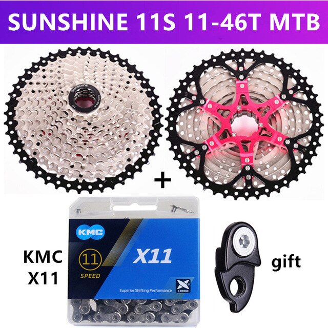 solskinn-sz mtb / landeveissykkel svinghjul 11/22/33 hastighet 11-25t/28t/32t/36t/40t/42t/46t/50t/52t kassett svinghjul og kmc  x11