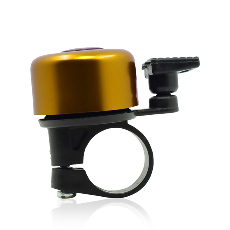 Timbre de bicicleta MTB, bocina de alarma de advertencia de seguridad para bicicleta de aleación de aluminio, fácil de instalar, timbre para manillar de bicicleta, accesorios para ciclismo: Gris claro