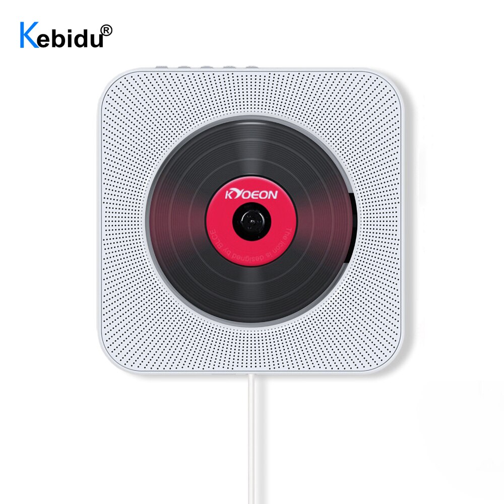 Wall Mounted CD Player Surround Sound FM Radio Bluetooth USB MP3 Disk Music Player Remote Control Stereo Home Speaker Portable