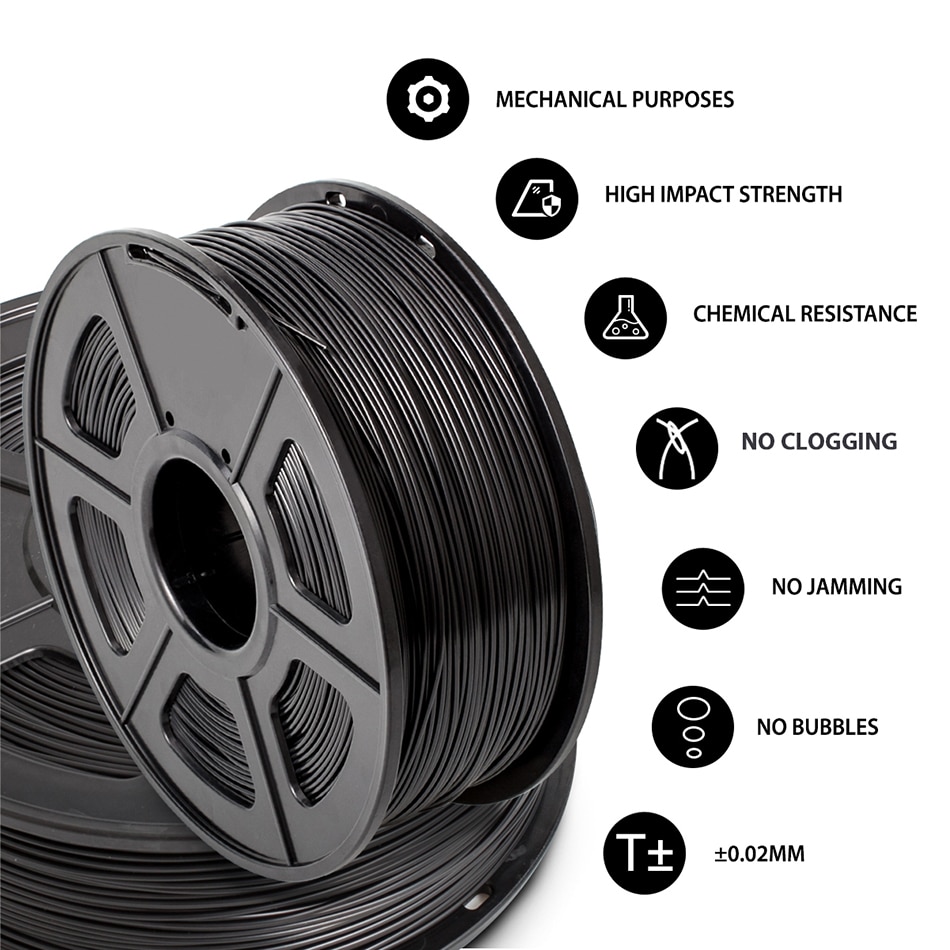 SUNLU ABS Filament 1.75mm for 3D Printer Plastic ABS 3D Filament 1KG with spool 3 D Printing Materials