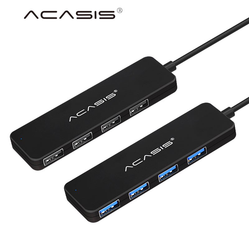 Acasis Hub Usb 4 Poorten Usb Externe Splitter Met Micro-Usb-poort Opladen Voor Imac Laptop Computer Accessoires Hub usb Adapter-