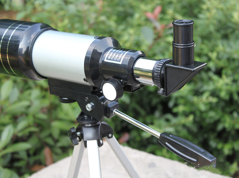 Telescopio Monocular astronómico F30070M plateado con trípode Barlow lente ocular Luna filtro para espacio astronómico