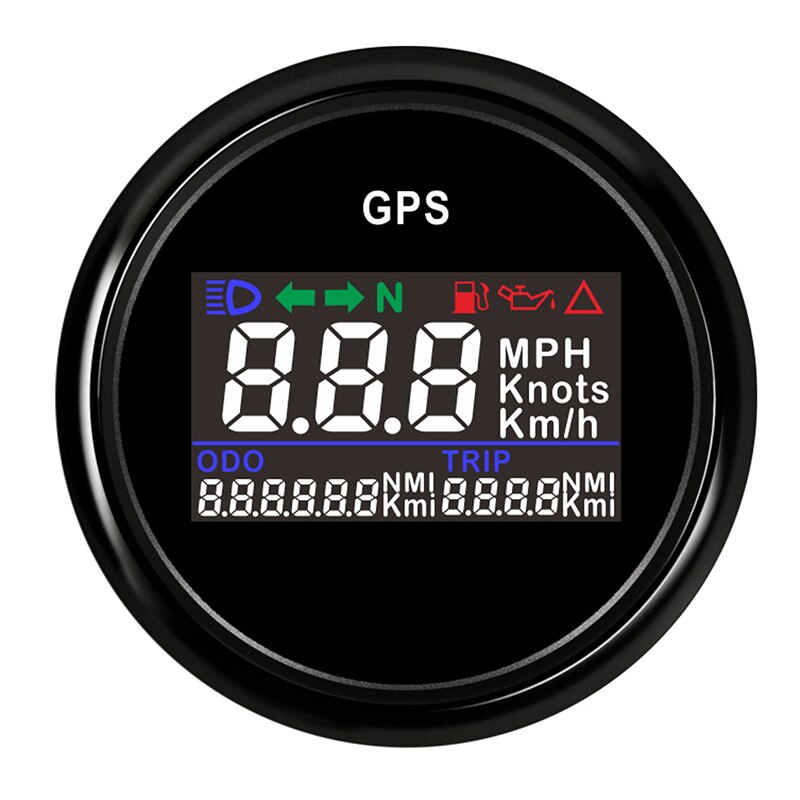 52mm Marine Boat Speedometer Odometer 12V/24V 0~999 MPH Km/h Knots Adjustable Gauge for Car Truck Boat Motorcycle with backlight: BN