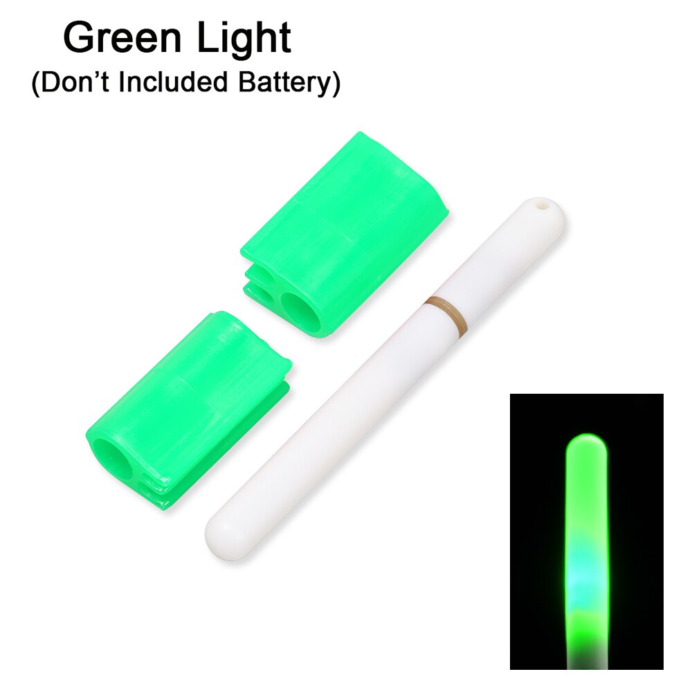 1Pc LED Fishing Rod Tip Light Stick Glow Stick Bite Alarm Useful Fishing Float Stick Night Fishing Waterproof Fluorescent Light: Green - No Battery