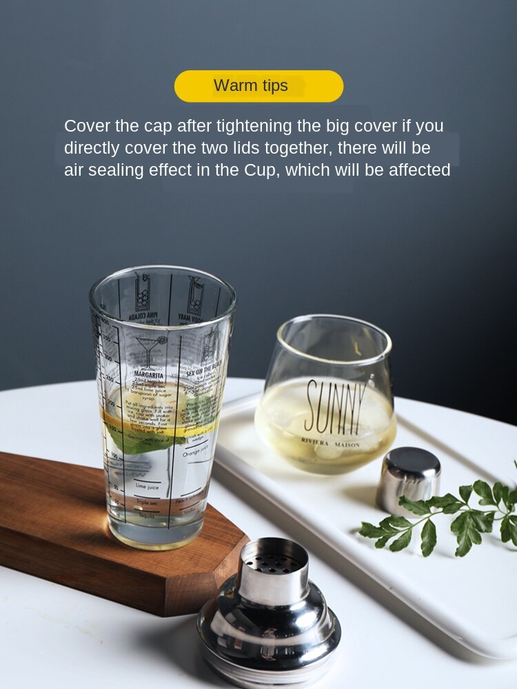 Milk Tea Scale Schick Bartending Tool Milk Tea Shop Hand-Cranking Cocktail Shaker Set