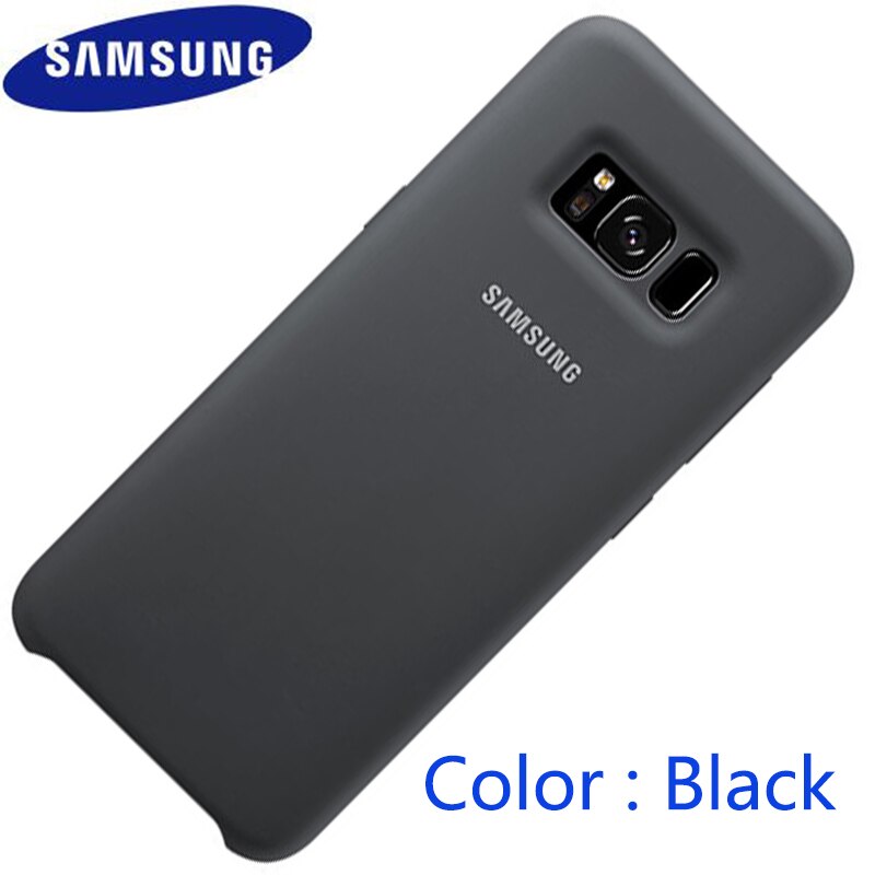 Samsung S8 fall silikon zurück abdeckung galaxy S8 plus note8 harte telefon fall Voll schutz S 8 plus luxus S8plus 100% original: For Galaxy S8 / Black