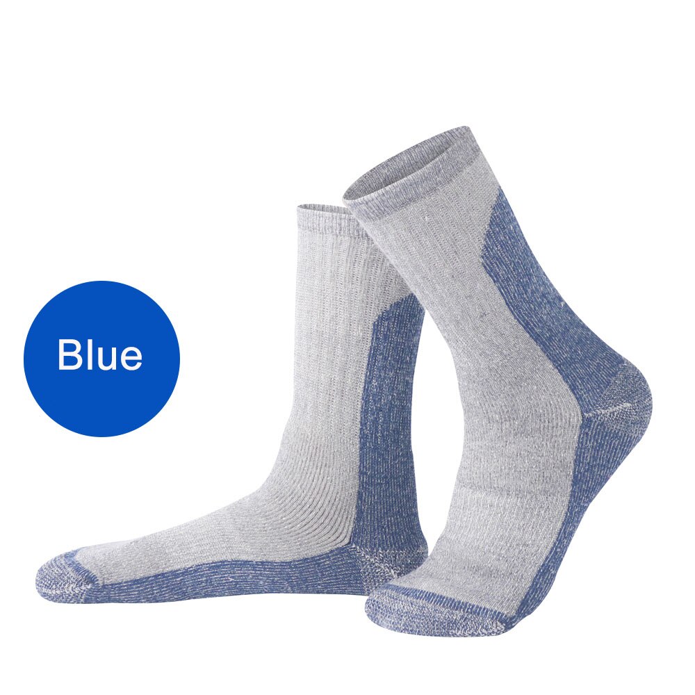 1 Pair Compression Socks Merino Wool Cushioned Crew Socks Unisex Breathable Warm Socks for Hiking Backpacking Trekking Climbing