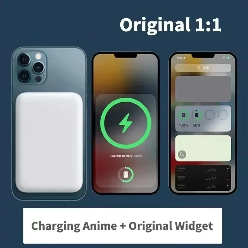 50000 mah trådlös magnetisk powerbank-laddare snabbladdningsbar bärbar laddare externt reservbatteri för apple iphone android