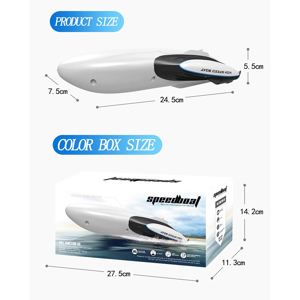 2.4G remote control boat competitive speed boat high-speed boat electric remote control double-sided boat