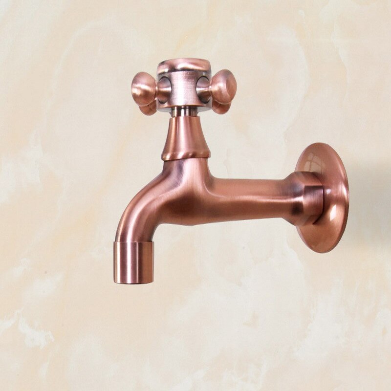 Antike Rote Kupfer Wand Halterung Garten Bibcock Waschmaschine Wasserhahn Bad Mopp Wasserhahn Outdoor Wasserhahn Einzigen Kaltem Leitungs KD080: C