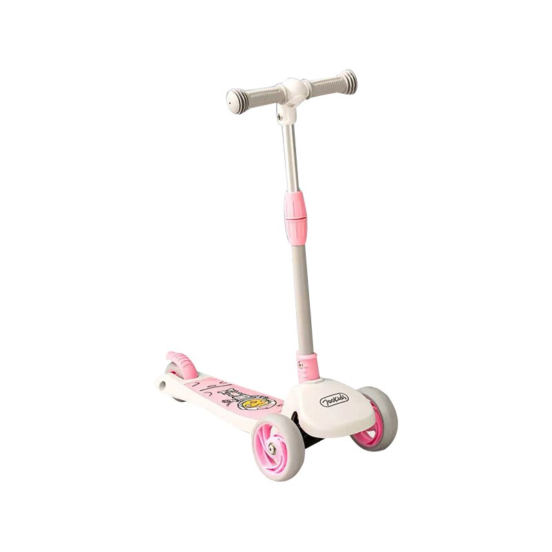 700 Divertente dei capretti Svegli dei bambini di scooter Triciclo Pieghevole skateboard Memorizzabili Lampeggiante 3 ruote per 2-5 anni di età bambini: pink