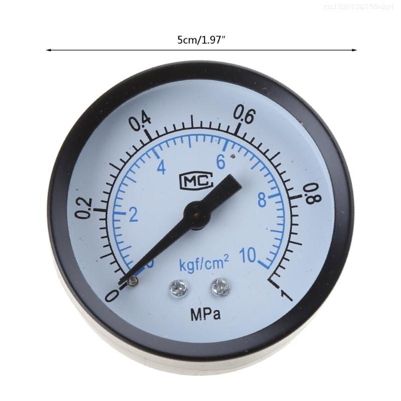 Pneumatisches Luftdruckmessgerät, mechanisch, 0–10 Bar, 1/4 Vakuummeter für Kompressor