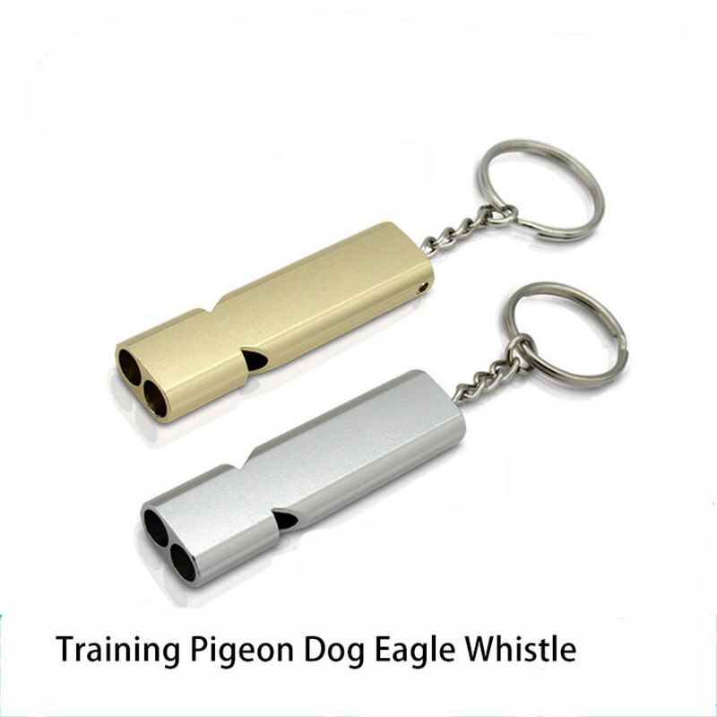 Ultrasound Aluminium Training Fluitje Voor Vogel Hond Eagle Fluitje Dual-Gat