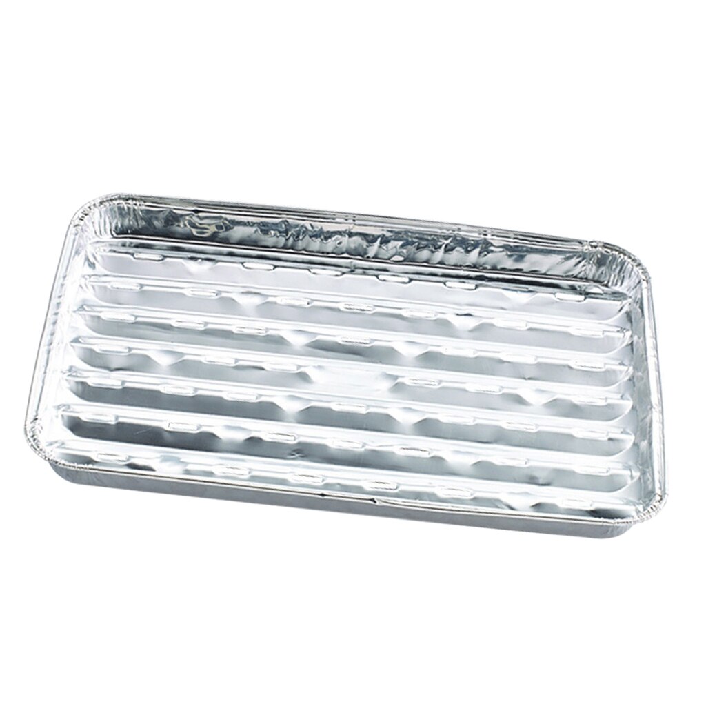 5 stk aluminiumsfolie grillbakker grill tallerken kage tallerken til stegning af grøntsag frugt bøf skaldyr fisk - camping bbq picnic