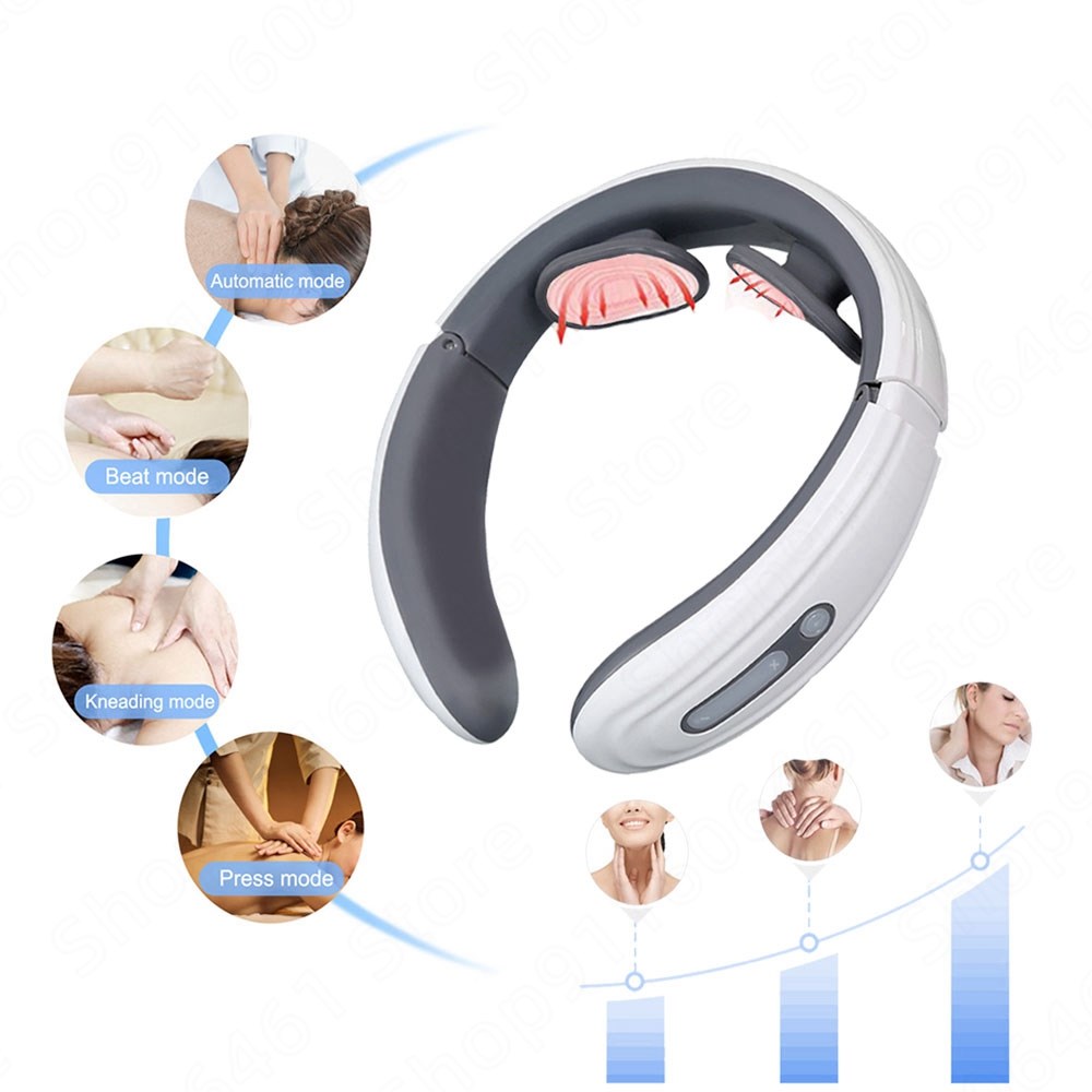 Neck And Back Massager Electric Mini Machine Shoulder Body Massage Neck Pain Reliever Pulse Apparatus Massagers Devices