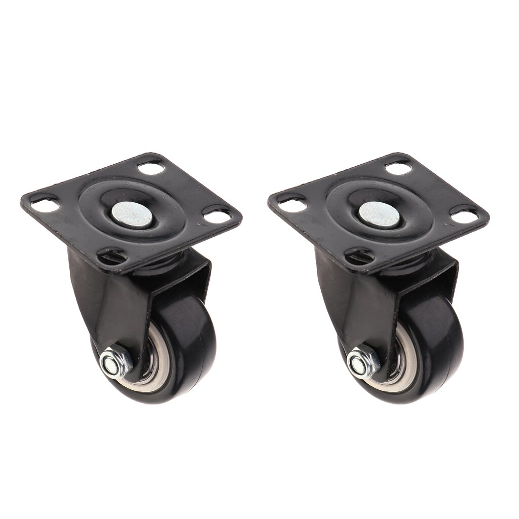 4 Pack Heavy Duty Swivel Castor Wheels Caster Ball Bearing Iron PVC Black