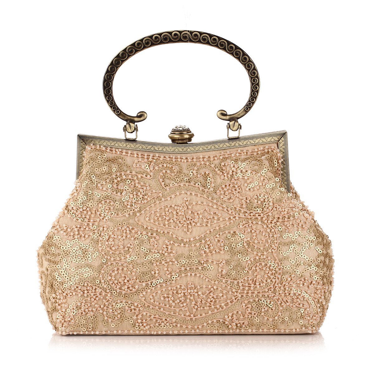 Red Glitter Evening Bags Women Hobos Luxury Party Small Handbags Female Soft Surface Clutches Wedding Banquet Purse Pouch: apricot