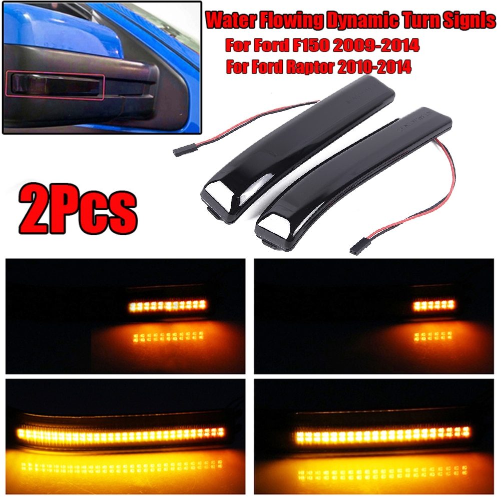 Voorzijde verlichting links rechts led flow voor ford  f150 f-150 12v vervanging