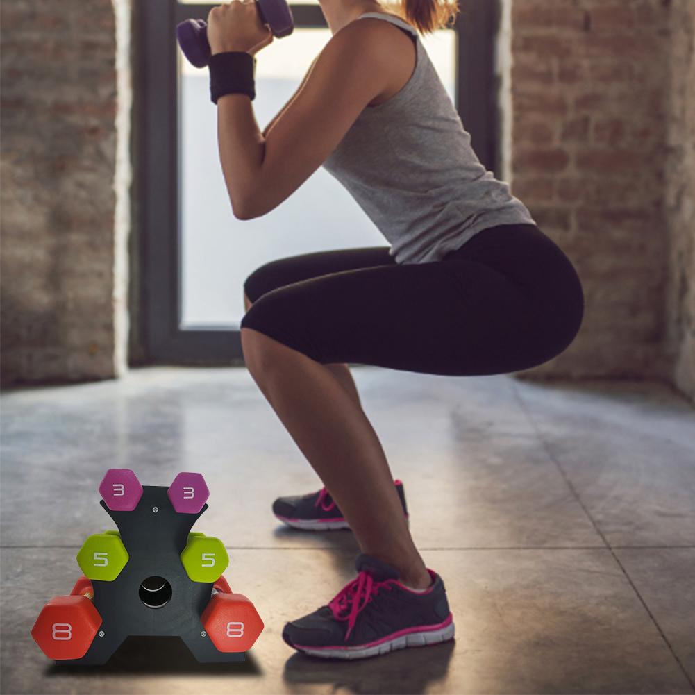 Hjemmegymnastik organisation fitness sport håndvægtstativ håndvægtopbevaringsholder tårnstativ squatstativ halteres pesi palestra manubri