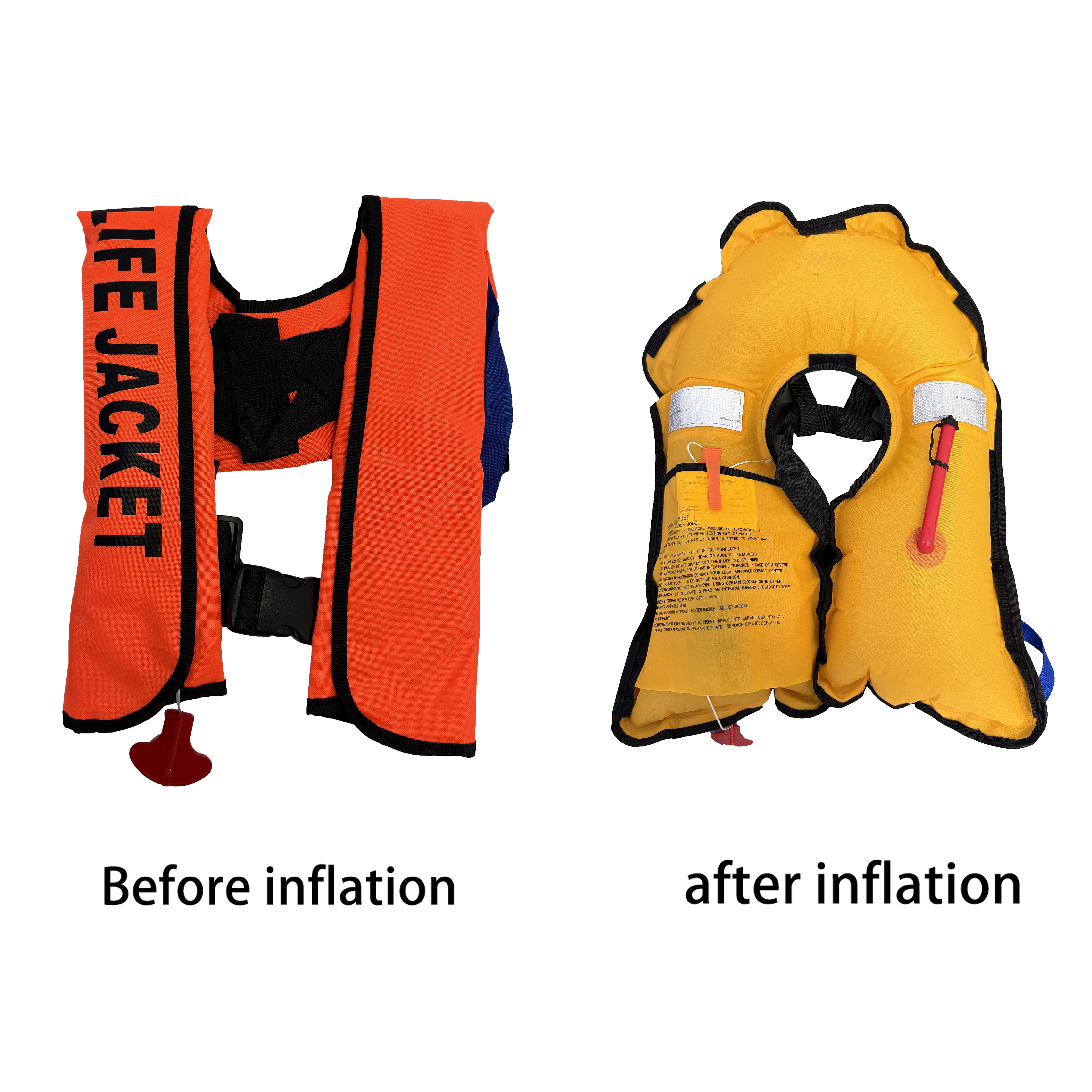 Inflatable Life Vests Manual Automatic Boating Life Jackets Adult 150N for Water Sport Fishing Rafting Surf Swimming Accessories