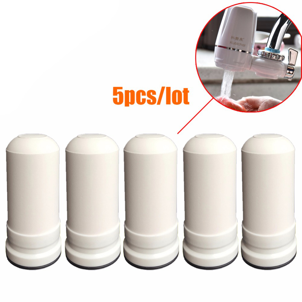 5 Stks/partij Waterfilter Cartridges Voor Kubichai Keukenkraan Gemonteerd Tap Waterzuiveraar Activated Carbon Tap Water Filtros Filter