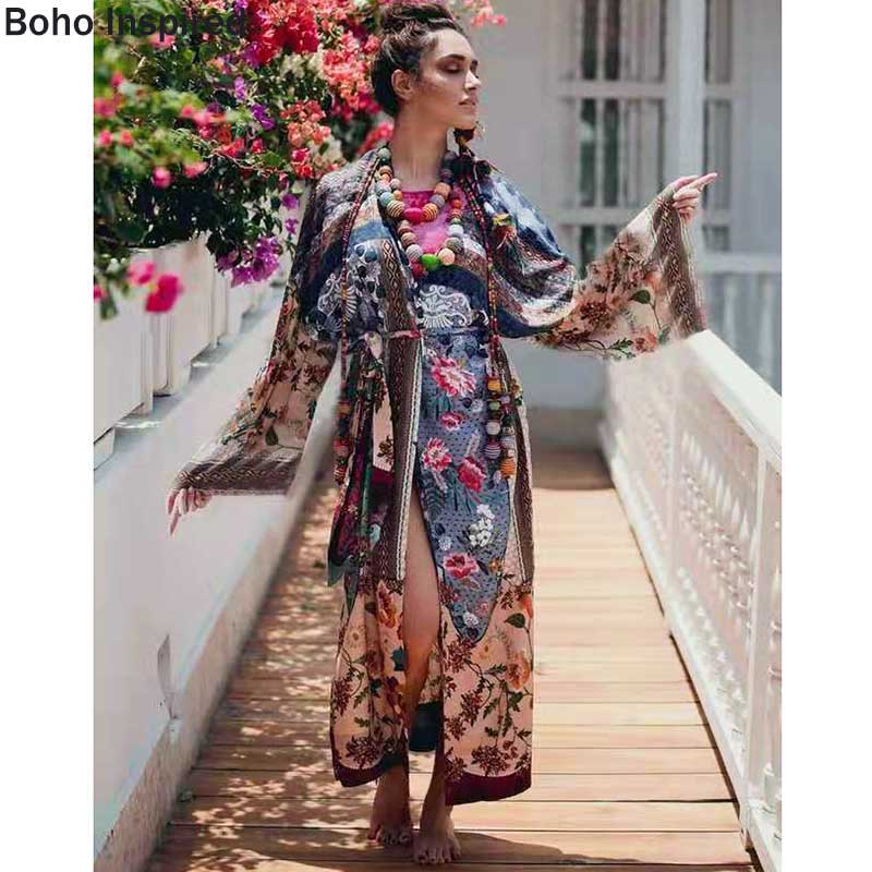 Fantastisk værst snak Boho inspireret kimono cover ups til badetøj sexet... – Grandado