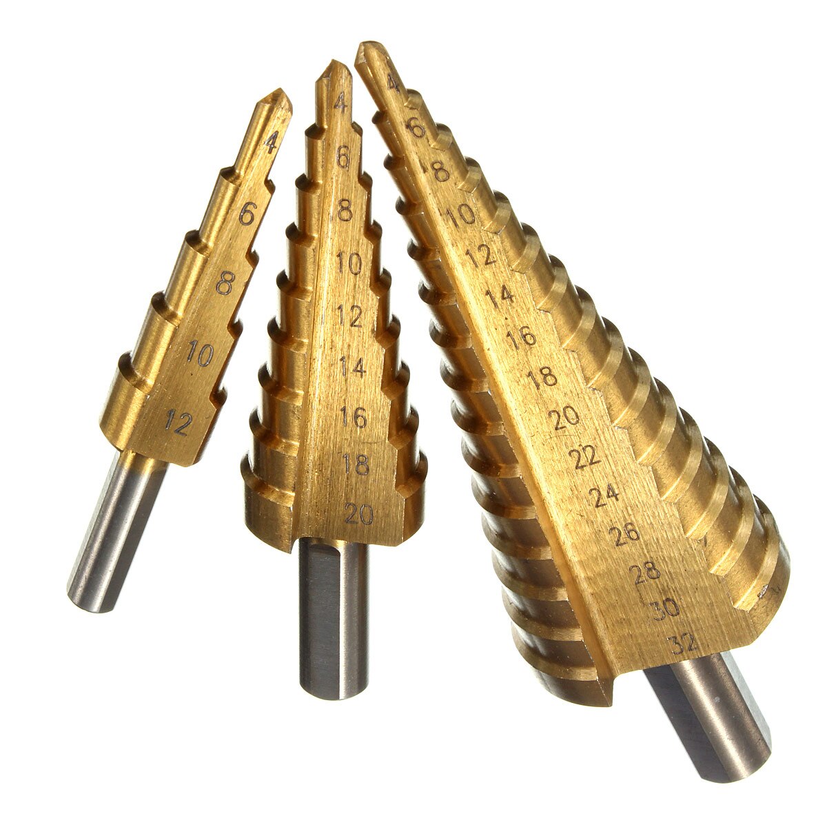 4-12/20/32mm HSS Boor Staal Stap Cone Titanium Coated Set Hole Cutter Taper metrische Kegel Boor Mini Boor Accessoires