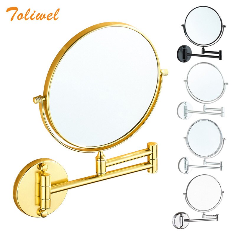 8&quot; Round Magnifying Mirror Double Side 3x to 1x Bathroom Make Up Mirror Wall Mount 3D71921