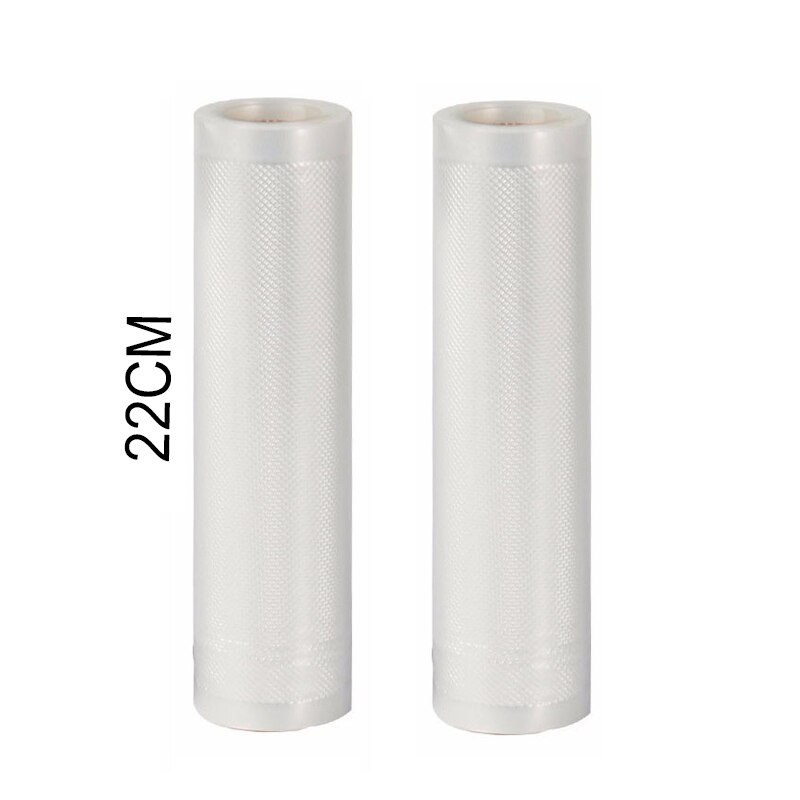 2 Rolls/set Bpa Free Freezer Seal Pack Texture Storage Nylon Packaging Embossed Sealer Plastic Food Vacuum Pouch Bag Roll: 2pcs 22x500cm