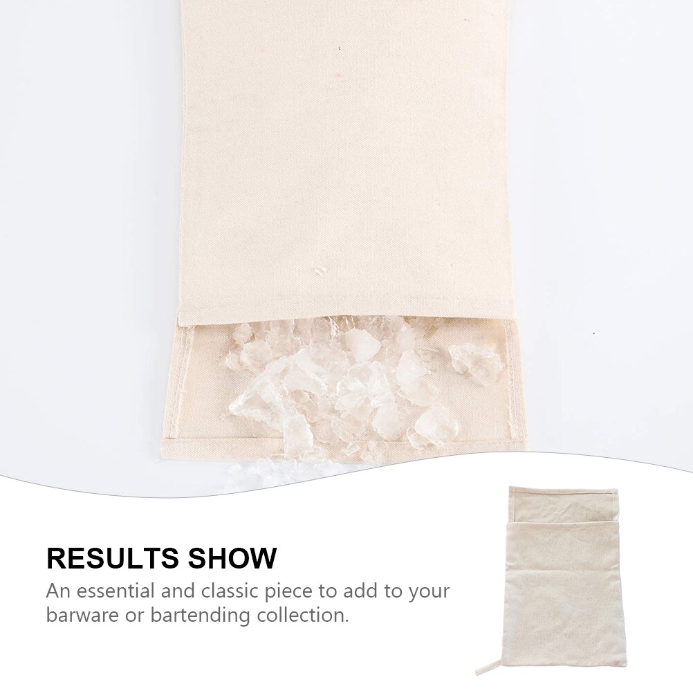 Canvas Ice Bag Crushed Ice Bag Bartender Kit Bar Tools Kitchen Accessory Pure cotton crushed ice bag cooling cold drink tool