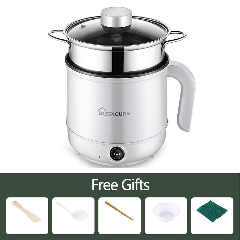 Electric Cooker Multi Rice Cooker Non-stick Pan 110V/220V Samll Pot Household Cooking Machine US/EU Plug: Standard White-2 / EU