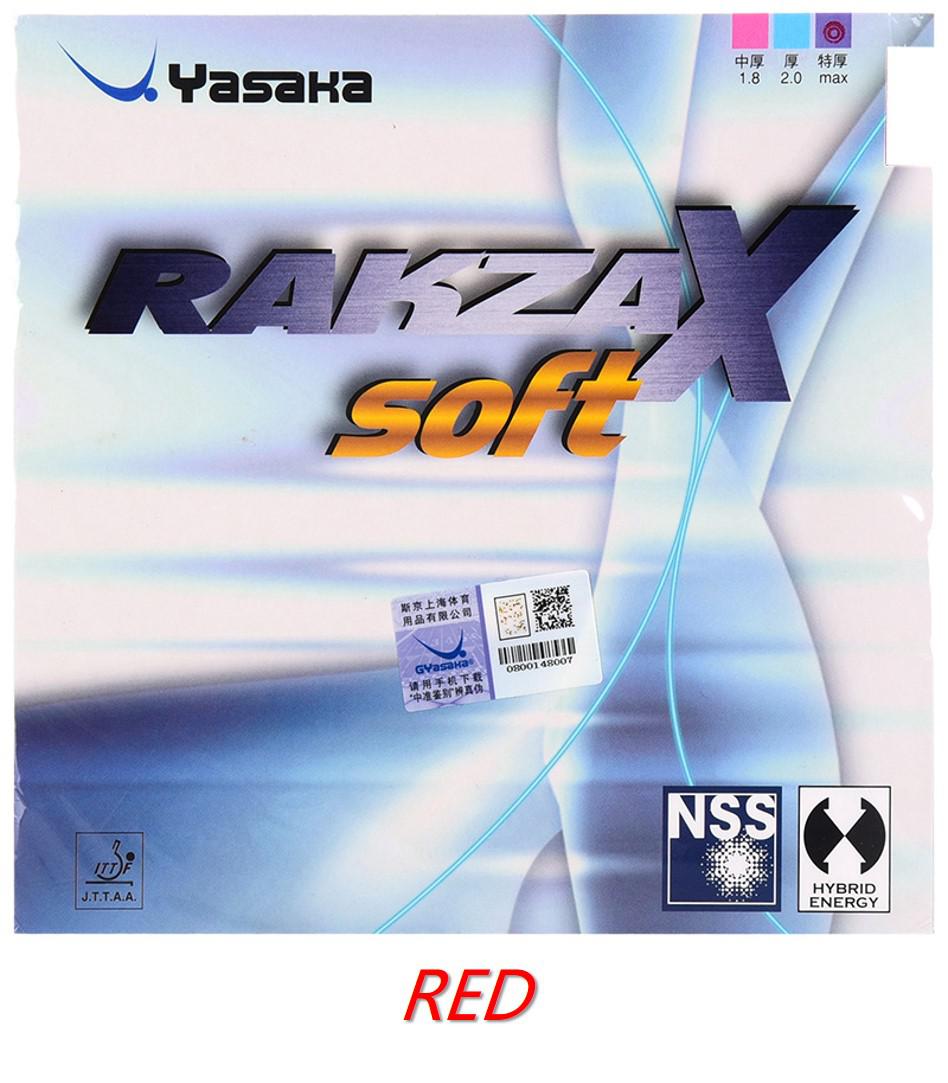 Yasaka Original RAKZA 9 RK9 RK 7 RK 7 SOFT Pimples In Table Tennis Rubber hybid energy Pips-In Ping Pong Sponge Tenis De Mesa: RK X Soft red