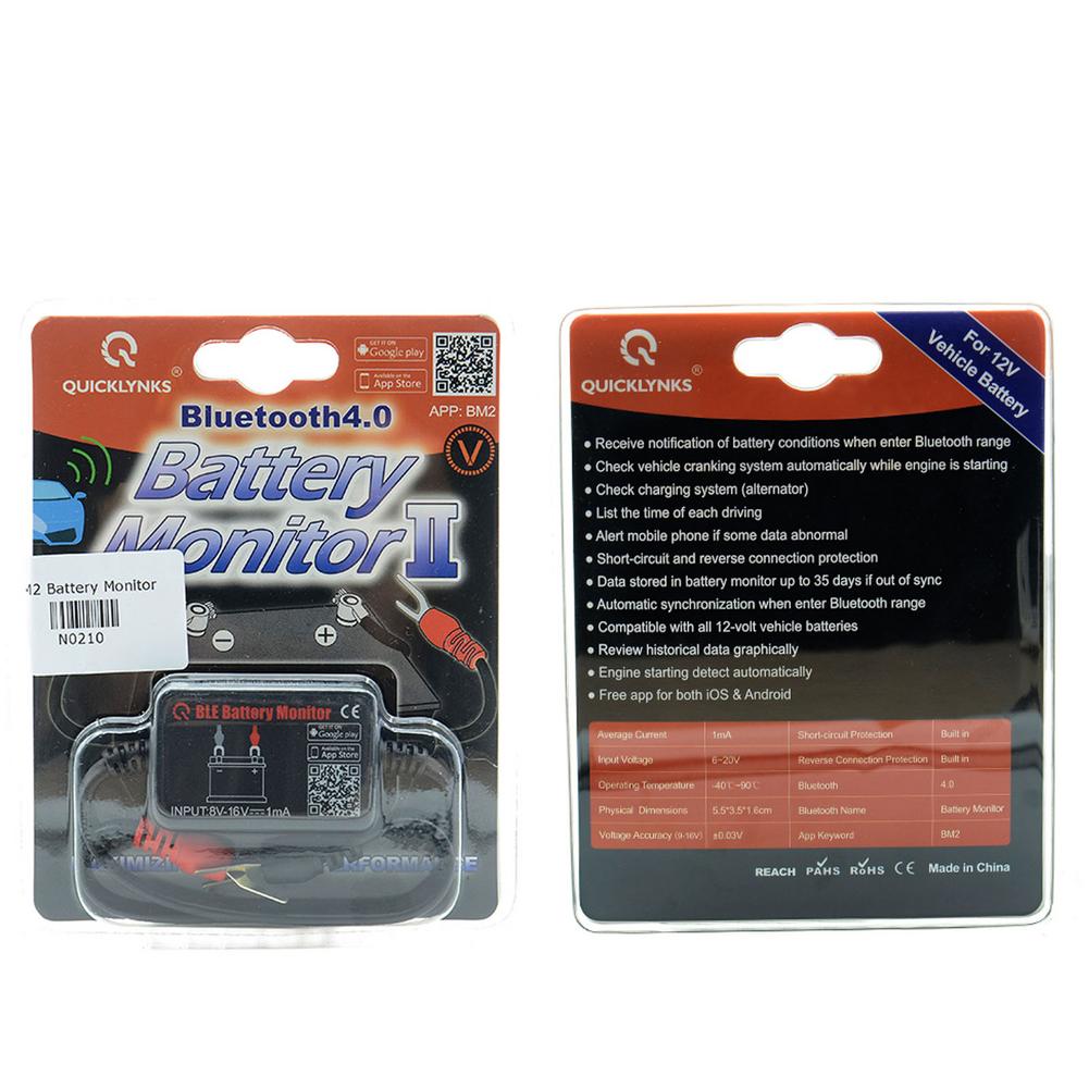 Car Battery Tester BM2 12V Bluetooth 4.0 Android IOS Phone Real Time Monitoring Diagnostic Tool Digital Battery Analyzer: Default Title