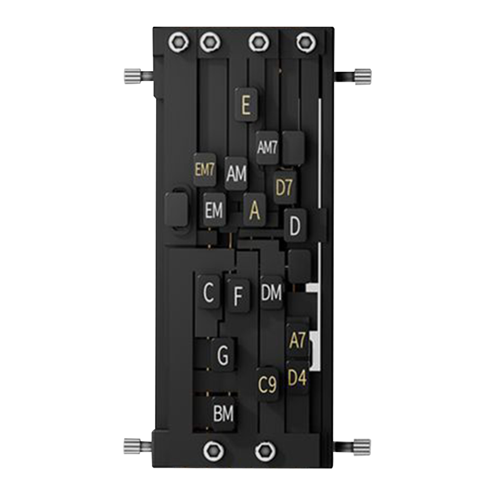 Gitarren-Akkord-Drucker, Gitarren-Akkord-Helfer, Gitarren-Lernwerkzeuge, Gitarren-Hilfe, Akkord-Werkzeug, Gitarrenzubehör für Anfänger: Schwarz