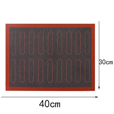 30x40cm Silicone Baking Mat Non-stick Eclair Puff Biscuit Bread Macaron Baking Liner Pad Pastry Tools Kitchen Gadget Set cozinha: B