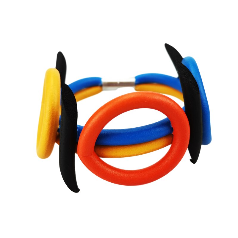 Bracciale Charm UKEBAY - Bangles in Gomma Multicolore - Stile Gotico Punk - Gioielli Donna: multicolore 1