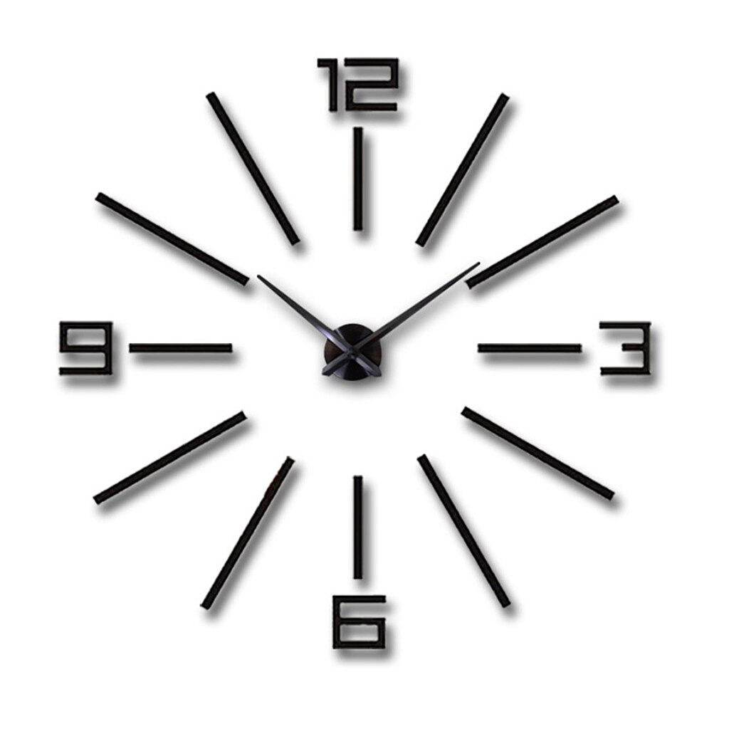 Grande FAI DA TE Orologio Da Parete Moderno 3D Numeri Adesivi Orologio Da Parete con Specchio per la Casa