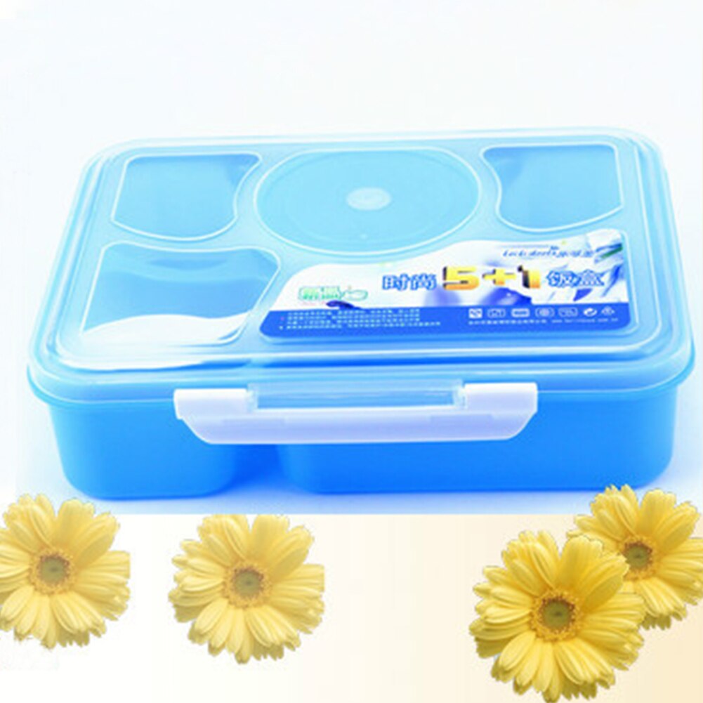 Microwave Lunch Box 5 Compartments W/Soup Bowl Spoon Box Food Container