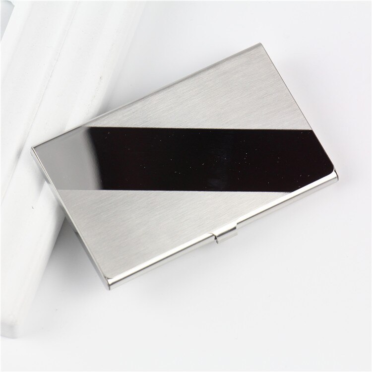 Mannen Metalen Rvs Kaarthouder Case Silver Aluminium Zaken Id Credit Bank Card Case Voor Kaarten: B