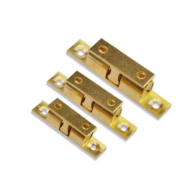 1 PC Multiple sizes Pure Copper Double Ball Latch Clip Lock Cabinet Door Catches Touch Beads Bronze Brass Hardware Accessories
