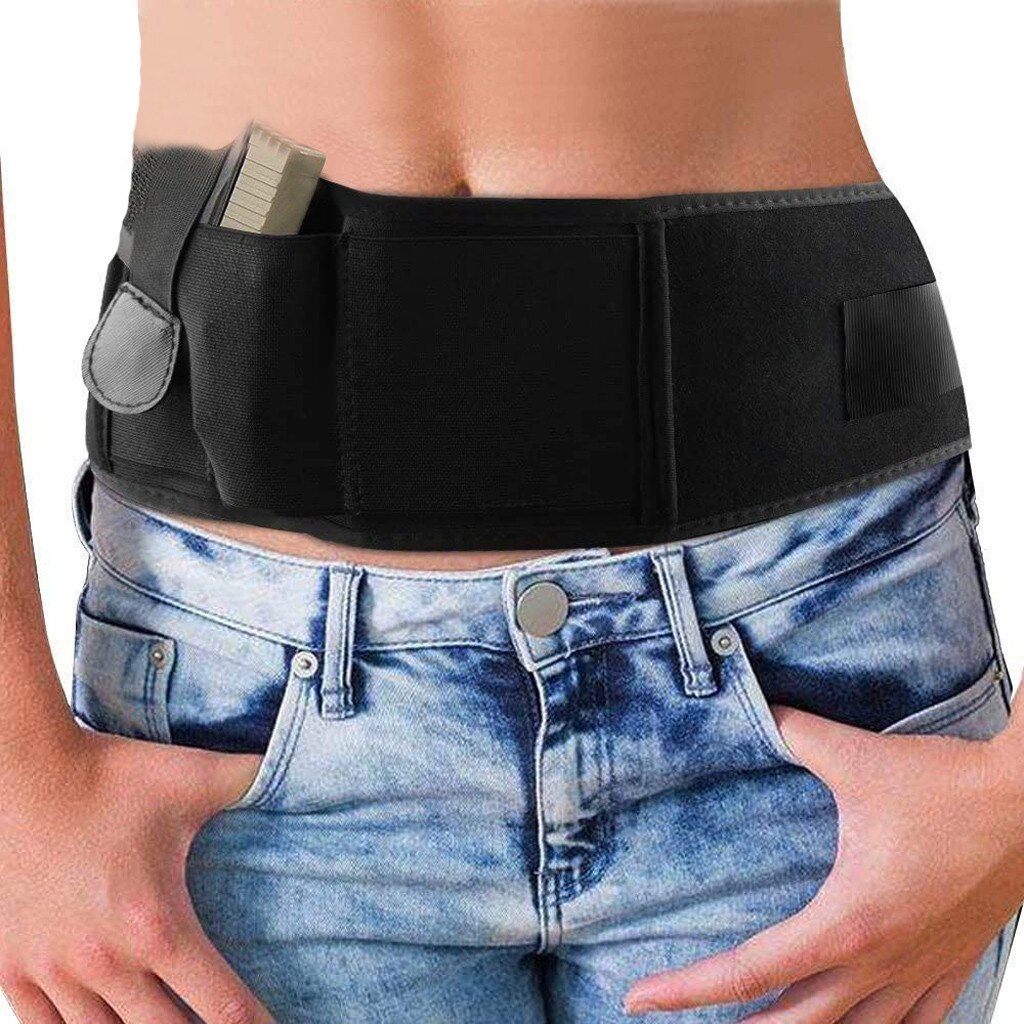 Funda de cuero para el vientre, Funda de cuero Abdominal con soporte elástico, portátil, ligera, cómoda y transpirable