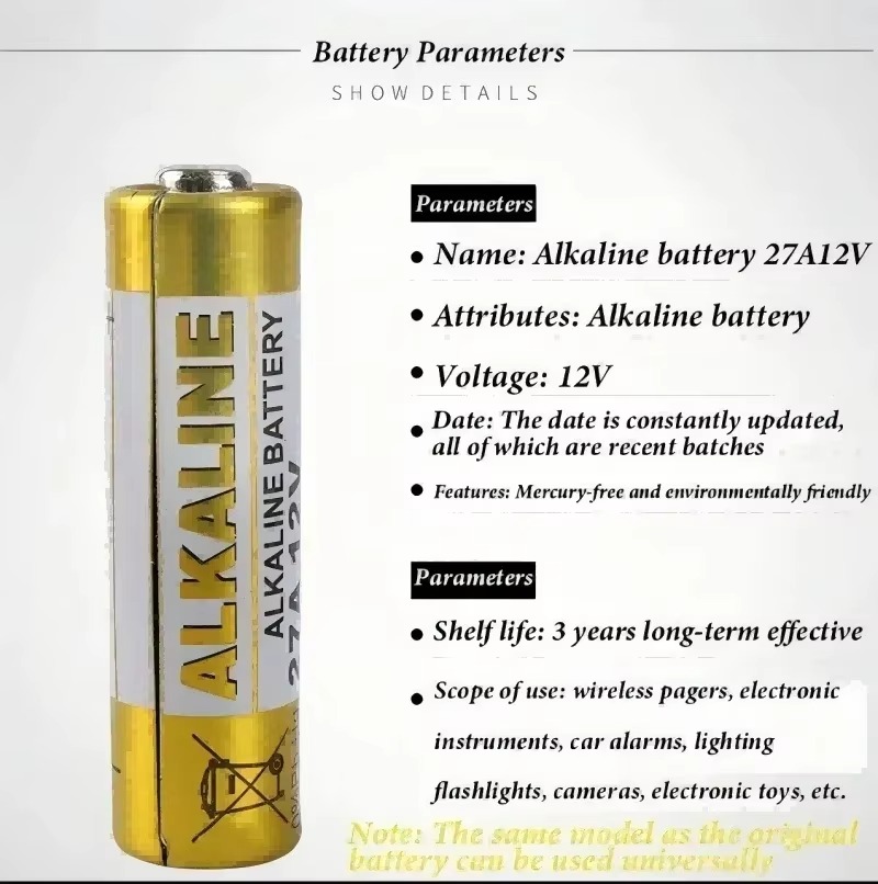5-60PCS 27A 12V Batterie A27 27A G27A MN27 MS27 GP27 V27GA Für Türklingel, rollladen, Garage tür Fernbedienung, Trockenen Alkaline Batterie