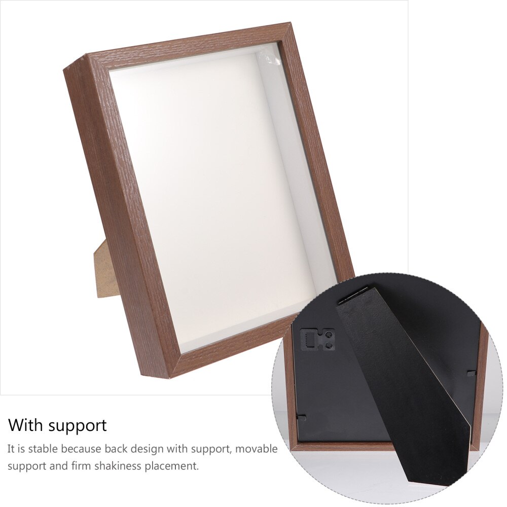 1Pc Dried Flower Photo Frame DIY Wooden Picture Specimen Frame Desktop Ornament