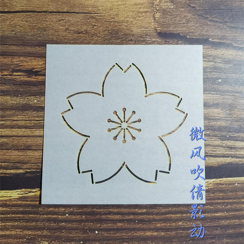 5 stk / sæt klassisk blomstermønster sashiko skabeloner sashiko tegning skabelon bløde skabeloner til coasterposer