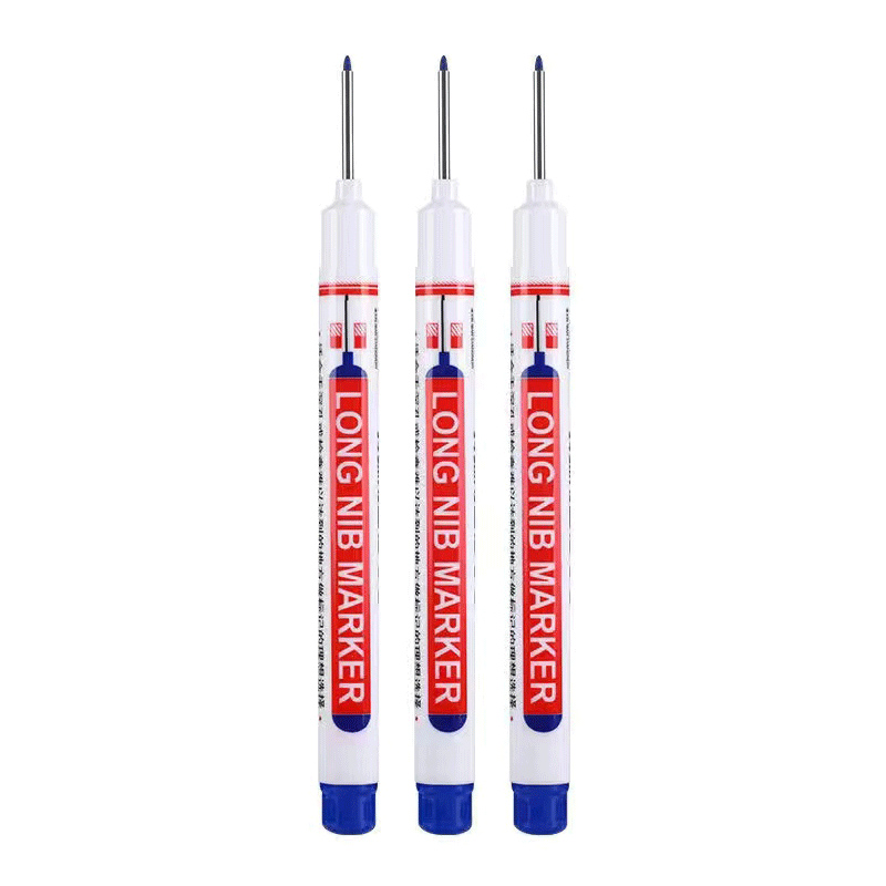 3Pcs/Set 20mm Deep Hole Long Nib Head Markers For Metal Perforating Pen Waterproof Bathroom Woodworking Decoration Multi-Purpose: Burgundy